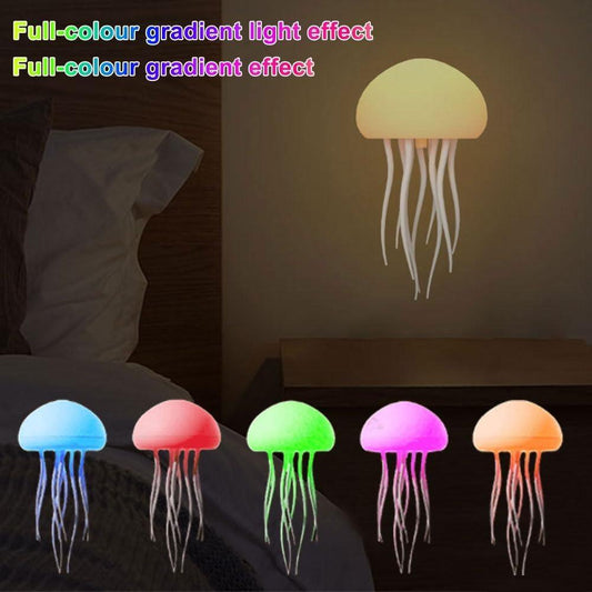 Jellyfish Lamp, Voice Control Jellyfish Lamp with Dancing Legs, RGB Gradient Jellyfish Bedside Lamp, Rechargeable Jellyfish Table Lamp with Touch Sensor, Christmas Gifts (Hanging + Base)