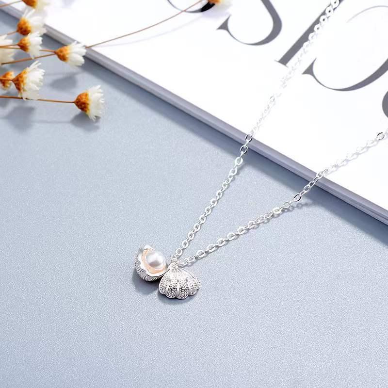 S925 Silver Sweet Pearl Shell Necklace